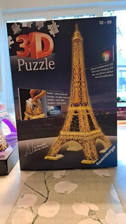 3D Puzzel - Eiffeltoren - Ravensburger 13579, Hobby en Vrije tijd, Ophalen of Verzenden, Zo goed als nieuw