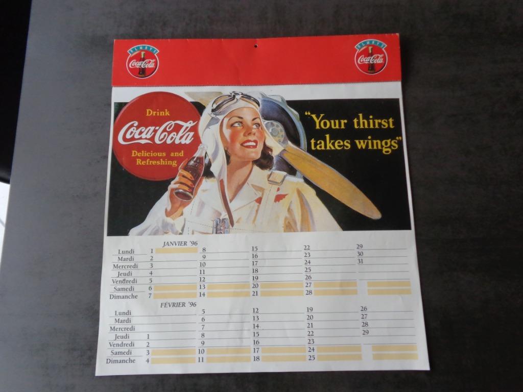calendrier Coca Cola 1996 complet, Enlèvement