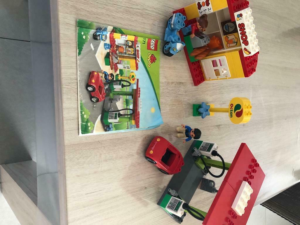 Lego Duplo benzinestation, Ophalen, Zo goed als nieuw, Complete set, Duplo