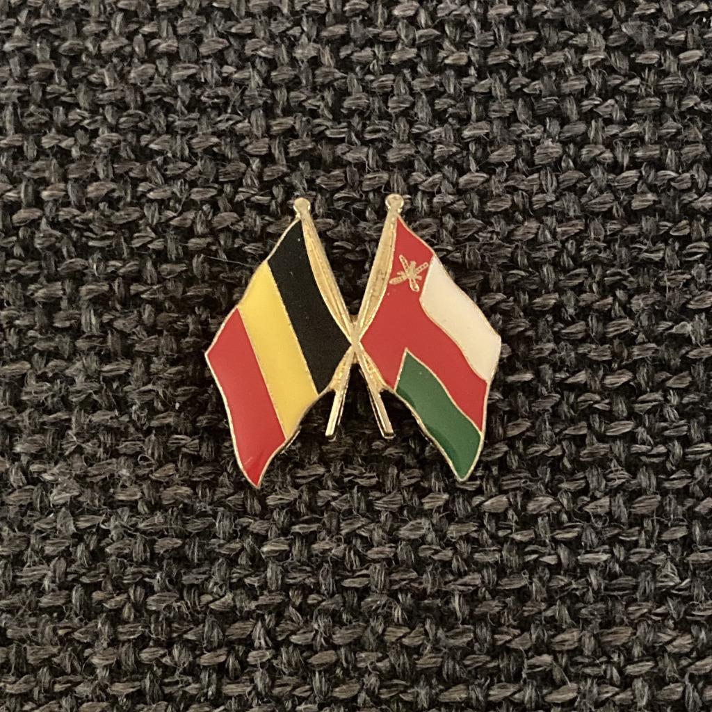 PIN - BELGIË - BELGIQUE - OMAN, Envoi, Utilisé, Ville ou Campagne, Insigne ou Pin's