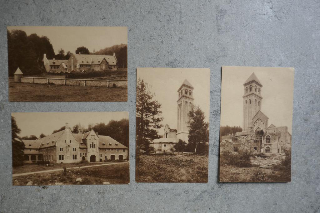 4 oude postkaarten Orval, Ophalen of Verzenden, Gelopen, Luxemburg