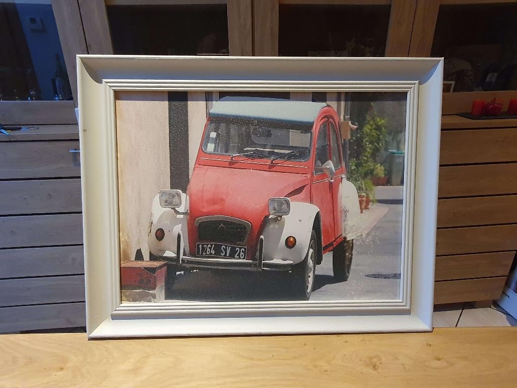 Tableau style vintage ancienne voiture coccinelle, Enlèvement