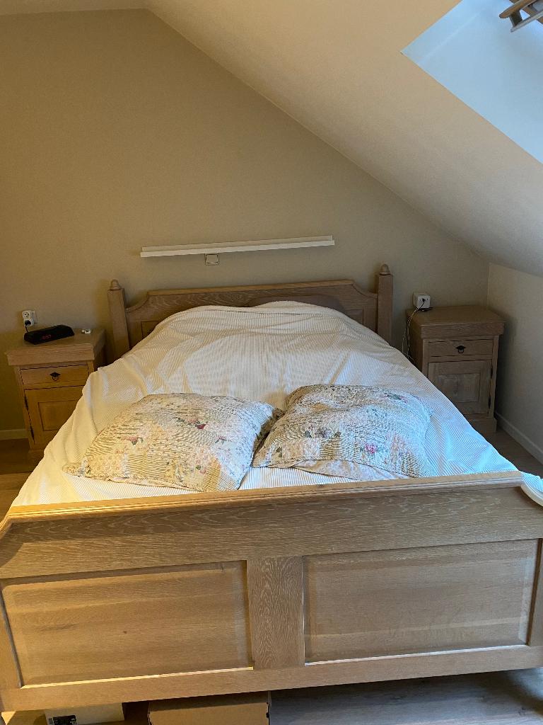 Slaapkamer, Ophalen, Zo goed als nieuw, Tweepersoons, Eik