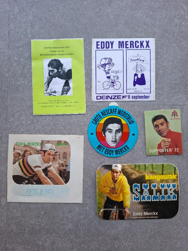 Lot stickers Eddy Merckx, Verzamelen, Ophalen of Verzenden, Zo goed als nieuw, Overige typen