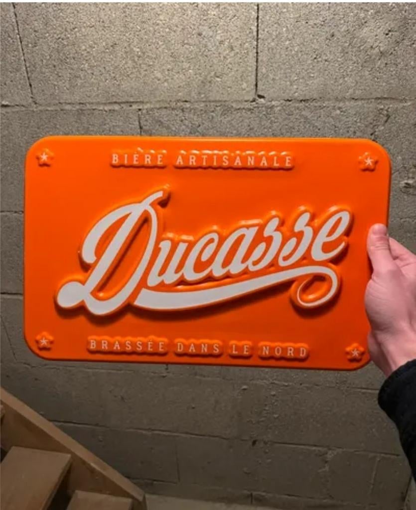 Zeldzaam reclamebord Bière Ducasse, Verzamelen, Biermerken, Nieuw, Reclamebord, Plaat of Schild, Overige merken, Ophalen of Verzenden