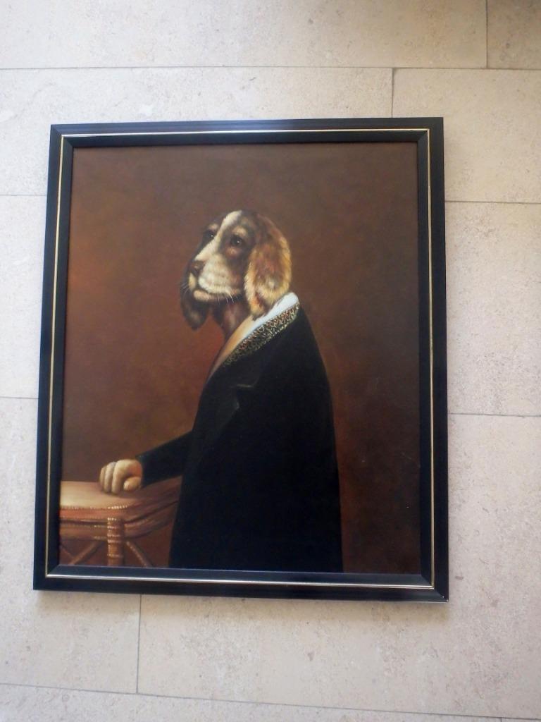 Chien déguisé en gentleman vers 1990 - non signé, Enlèvement ou Envoi