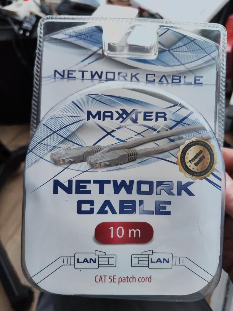 Ethernetkabel van 10 meter, Ophalen, Nieuw