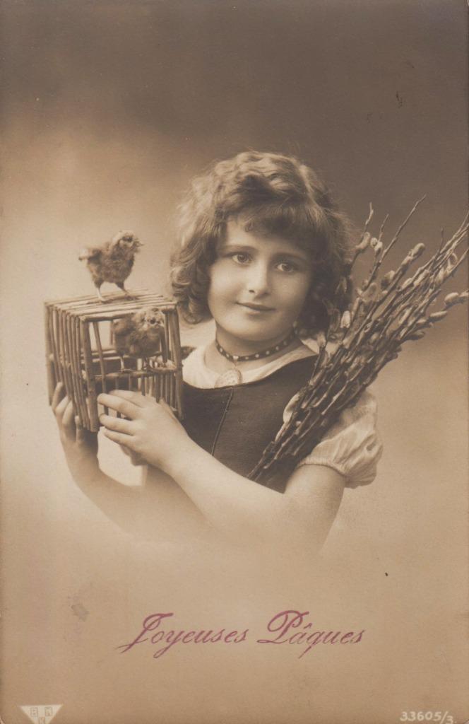 1910 - BELGIQUE - Carte de vœux : Joyeuses Pâques, Envoi, Avant 1920, Affranchie, (Jour de) Fête