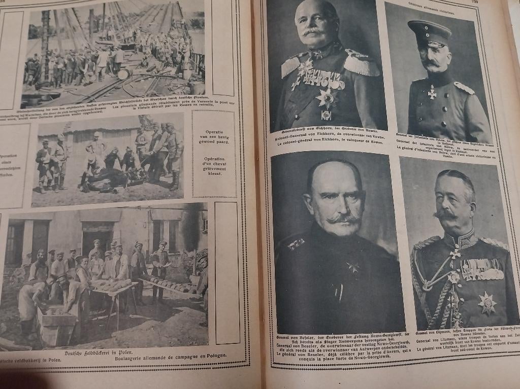 Oude boeken: Courrier de Guerre en Larousse, Antiek en Kunst, Ophalen