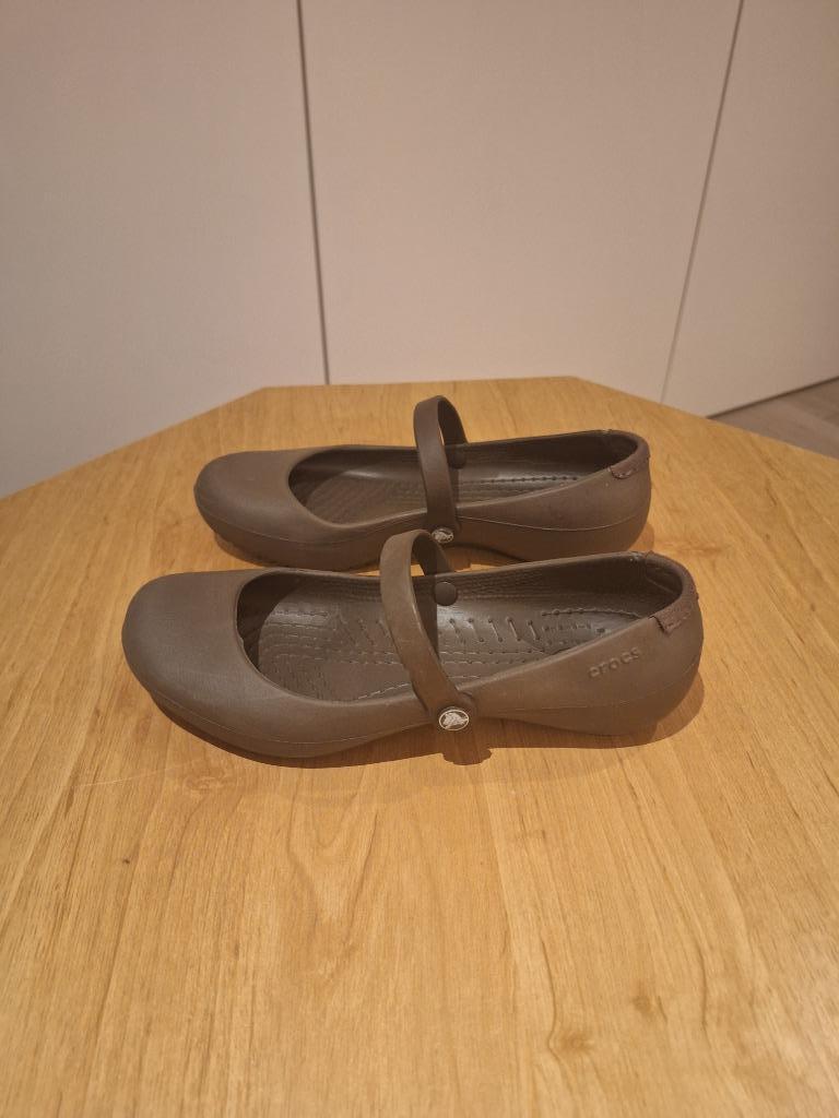 Ballerina's, merk Crocs, maat 37, bruin, Kleding | Dames, Schoenen, Bruin, Zo goed als nieuw, Crocs, Ballerina's