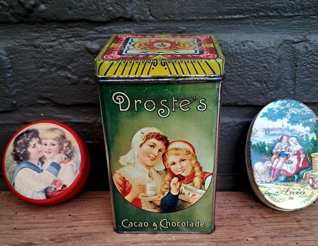 3oude blikken doosjes prachtige staat, Verzamelen, Ophalen of Verzenden, Zo goed als nieuw, Droste