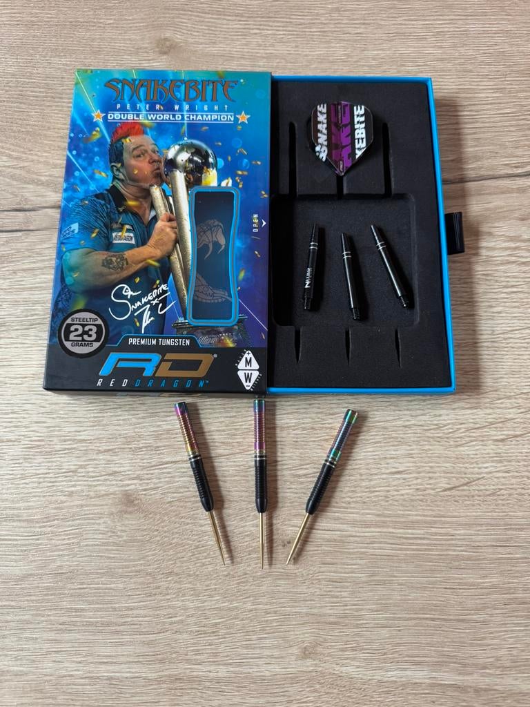 Red Dragon Peter Wright world champion 2020 edition 23 gram, Enlèvement ou Envoi, Neuf, Fléchettes