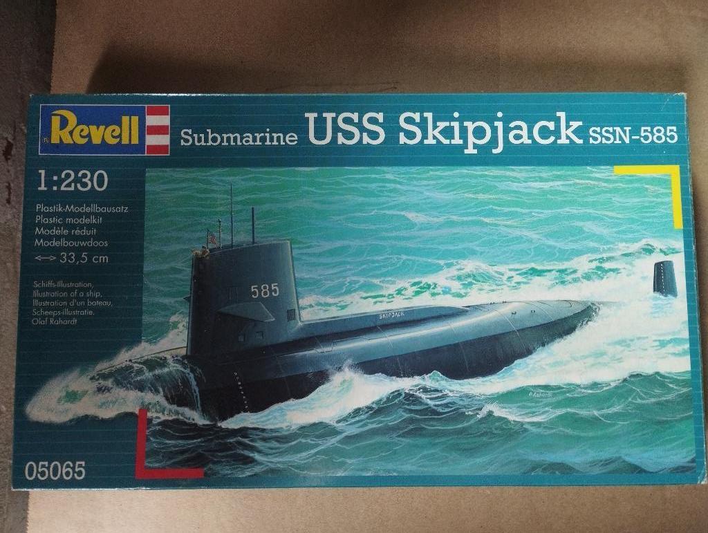 Submarine USS Skipjack SSN-585, revell 05065, Hobby en Vrije tijd, Modelbouw | Boten en Schepen, Ophalen, Nieuw, 1:200 of kleiner