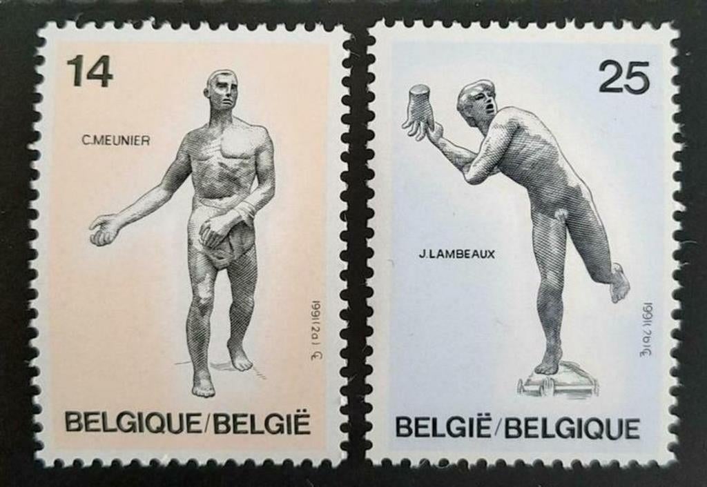 België: OBP 2400/01 ** Beeldhouwwerken 1991., Ophalen of Verzenden, Zonder stempel, Postfris, Postfris