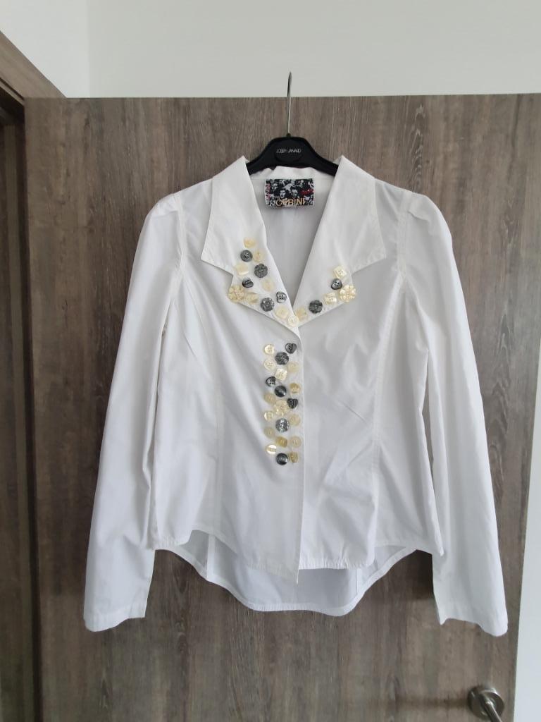 Witte bloes met knopen Cebini, Kleding | Dames, Maat 38/40 (M), Wit, Cebini, Ophalen of Verzenden