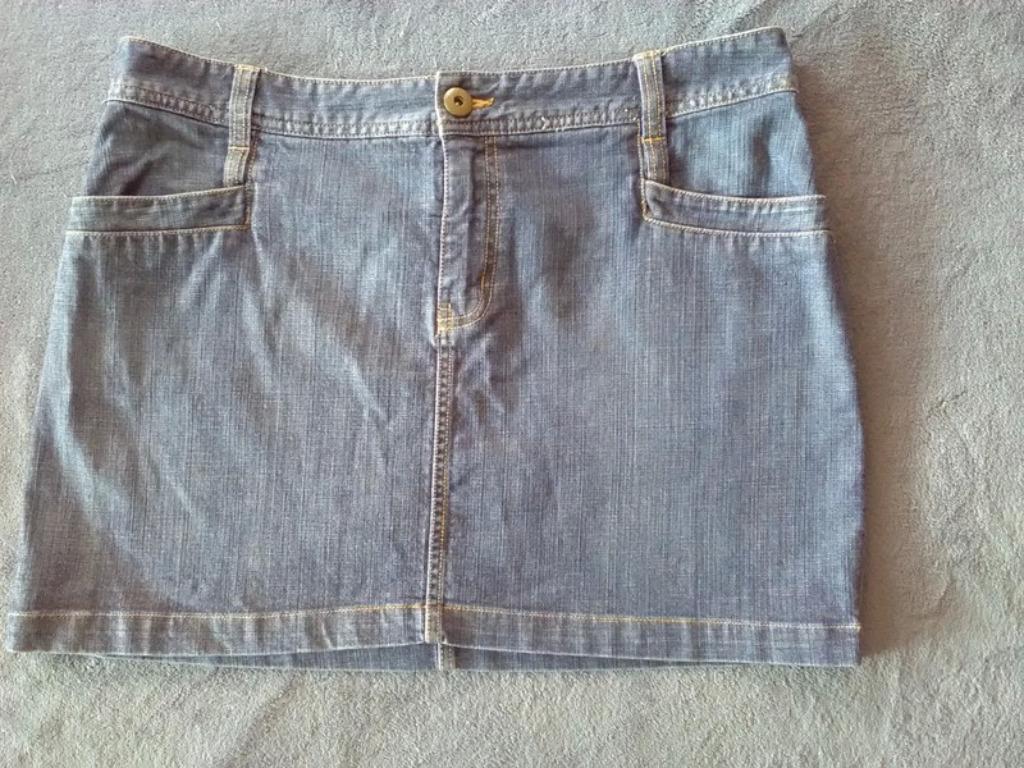 Mini jupe en jean H&M taille 44 dos original, Taille 42/44 (L), H&M, Enlèvement ou Envoi, Au-dessus du genou