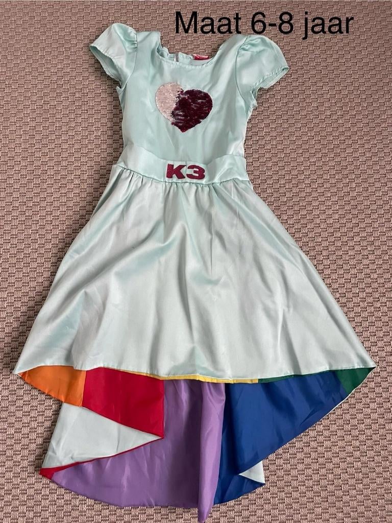 K3 jurkje maat 6-8 jaar – regenboog verkleedjurk, Kinderen en Baby's, Carnavalskleding en Verkleedspullen, Ophalen