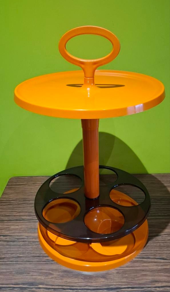 Oranje vintage Space Age tafel/flessenhouder, Ophalen of Verzenden, Nieuw