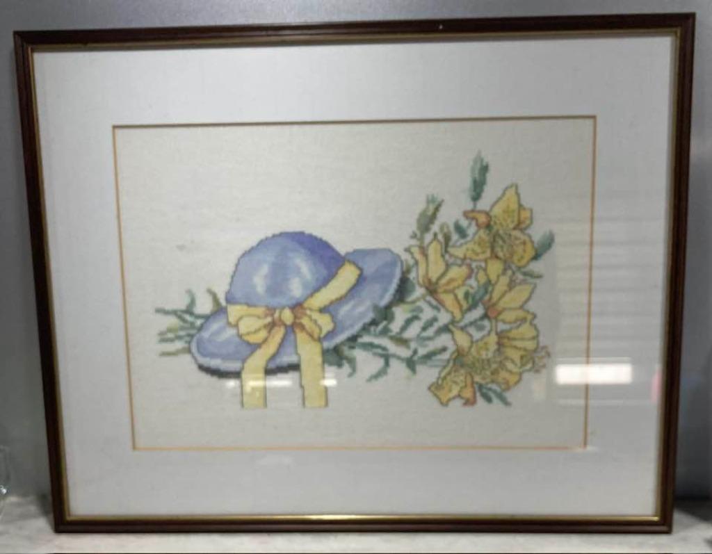 Professioneel ingekaderd handwerk ( kruisjessteek ), Antiek en Kunst, Ophalen