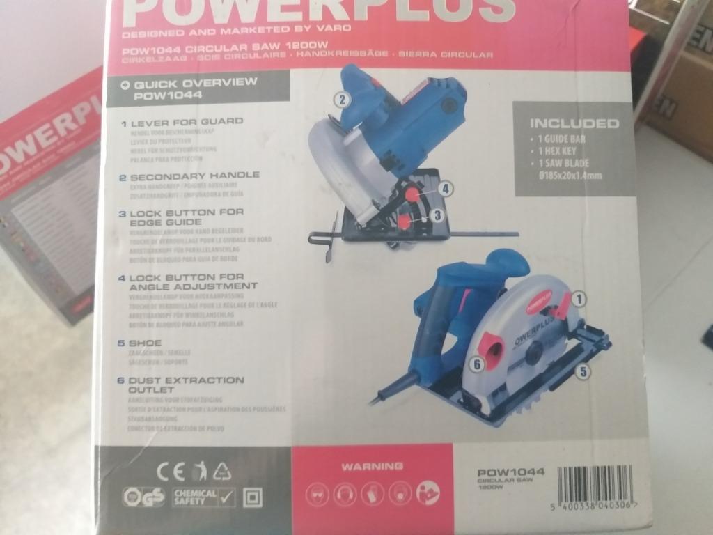 Nieuwe cirkelzaag Powerplus 1200 W, Ophalen, Nieuw