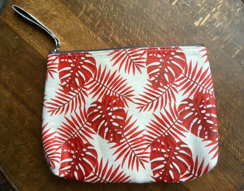 Nieuwe, kleine, rood/wit, florale etui met rits, Ophalen, Nieuw, Rood, Jongen of Meisje