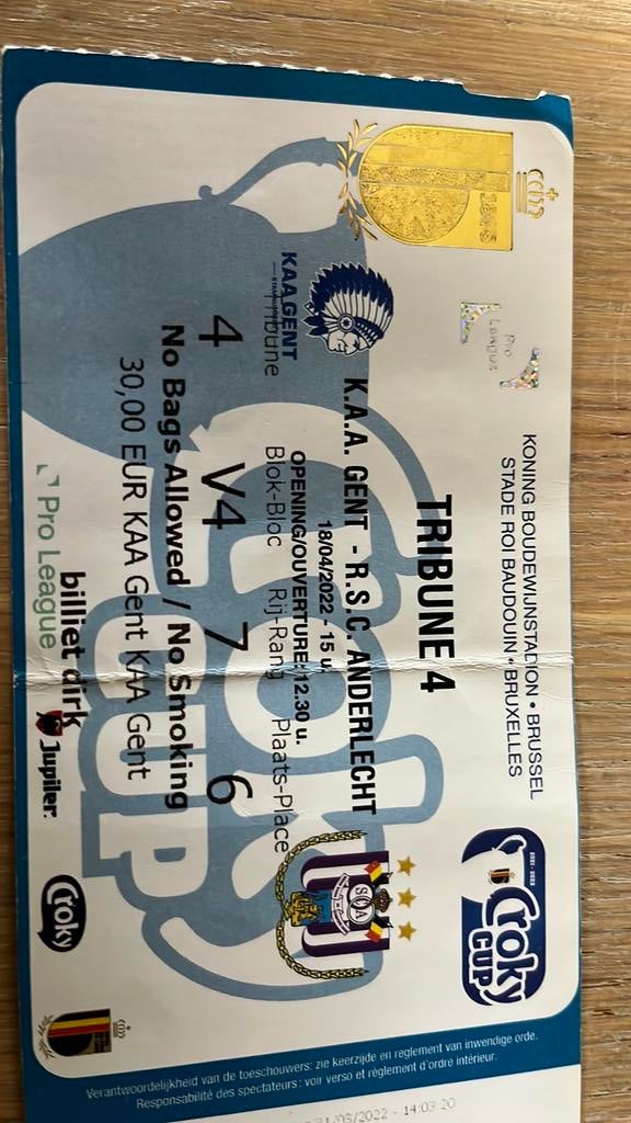2 oude voetbaltickets 2019 + 2022
