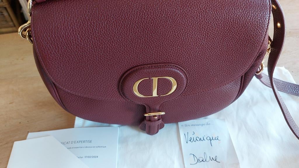 Sac Bobby Dior Bordeaux, Comme neuf