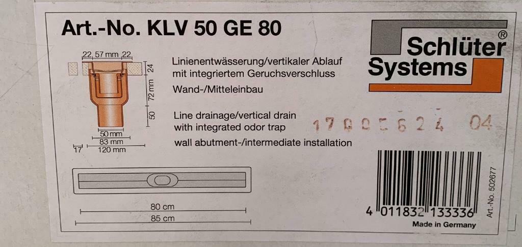 Schluter systems inbouw afvoer douche, Enlèvement ou Envoi, Neuf, Douche