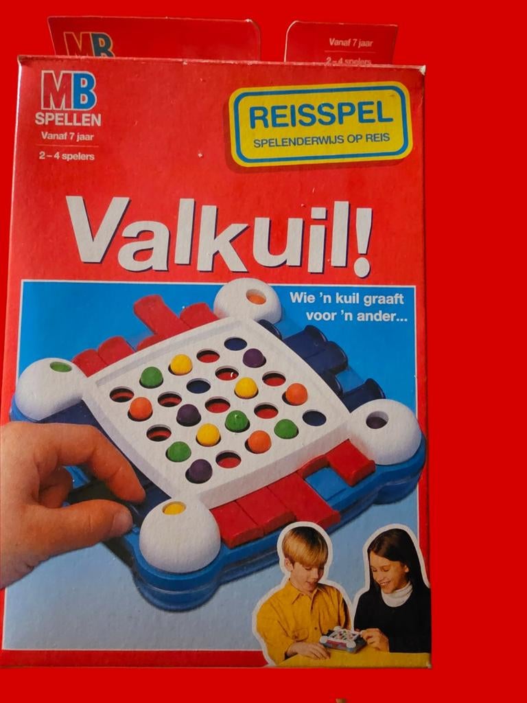 Vintage reisspelletje van MB Valkuil, MB, Jeu de voyage, 1 ou 2 joueurs, Comme neuf