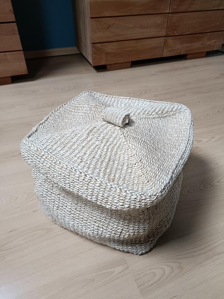 Très beau panier tressé en corde, Ophalen of Verzenden, Mand