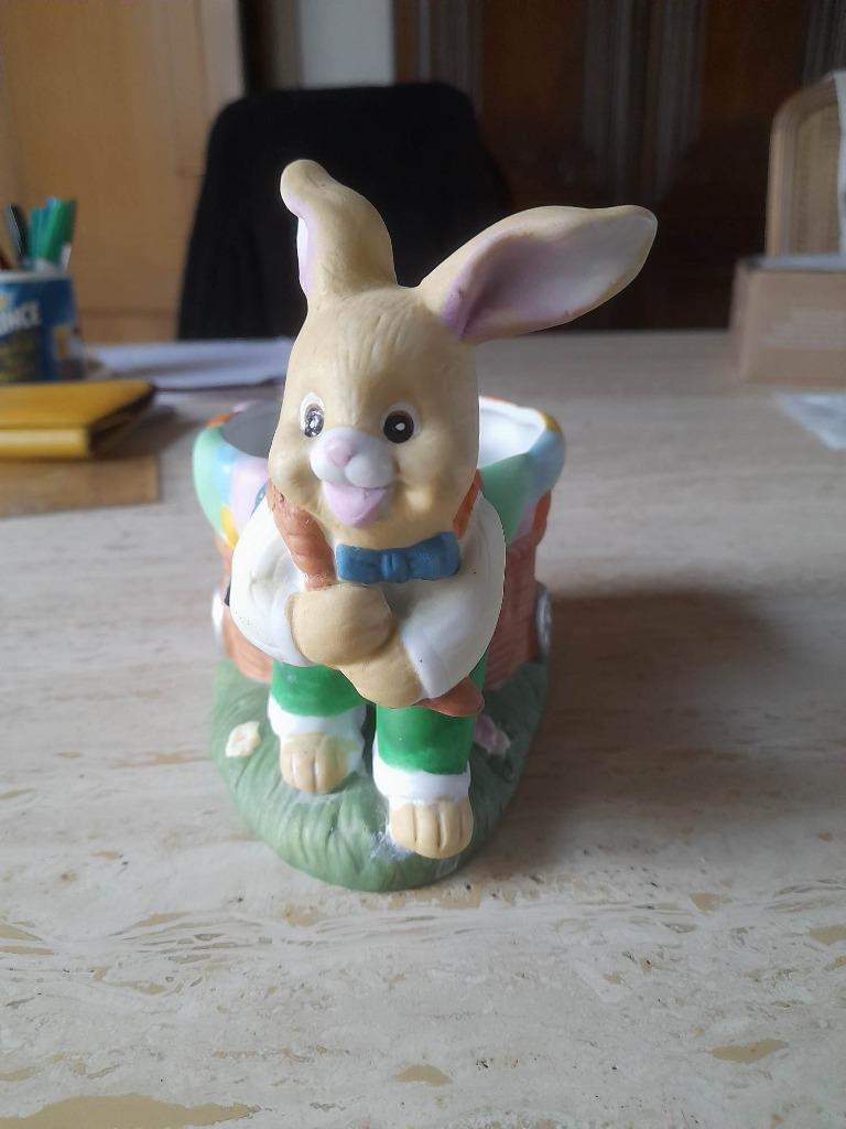 Sculpture « Lapin de Pâques avec un chariot derrière » de Ra, Antiquités & Art, Enlèvement ou Envoi