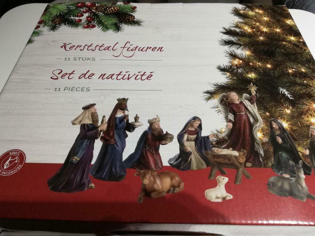 kerststalbeeldjes 11-delig, Ophalen of Verzenden, Zo goed als nieuw