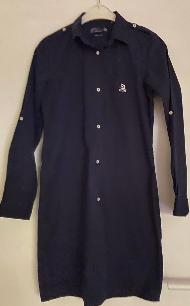 Robe-chemise bleu marine à manches pliables, Neuf, Taille 38/40 (M), Enlèvement ou Envoi, Giorgio di Mare