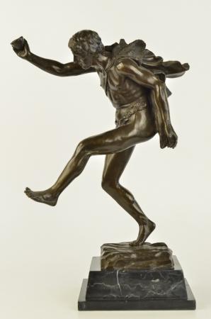 MERCIÉ Statue de Bronze "Le saut" H: 43 cm, Antiquités & Art, Enlèvement ou Envoi