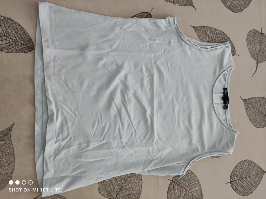 Blauw T-shirt van Les Copains, Ophalen of Verzenden, Blauw, Zonder mouw