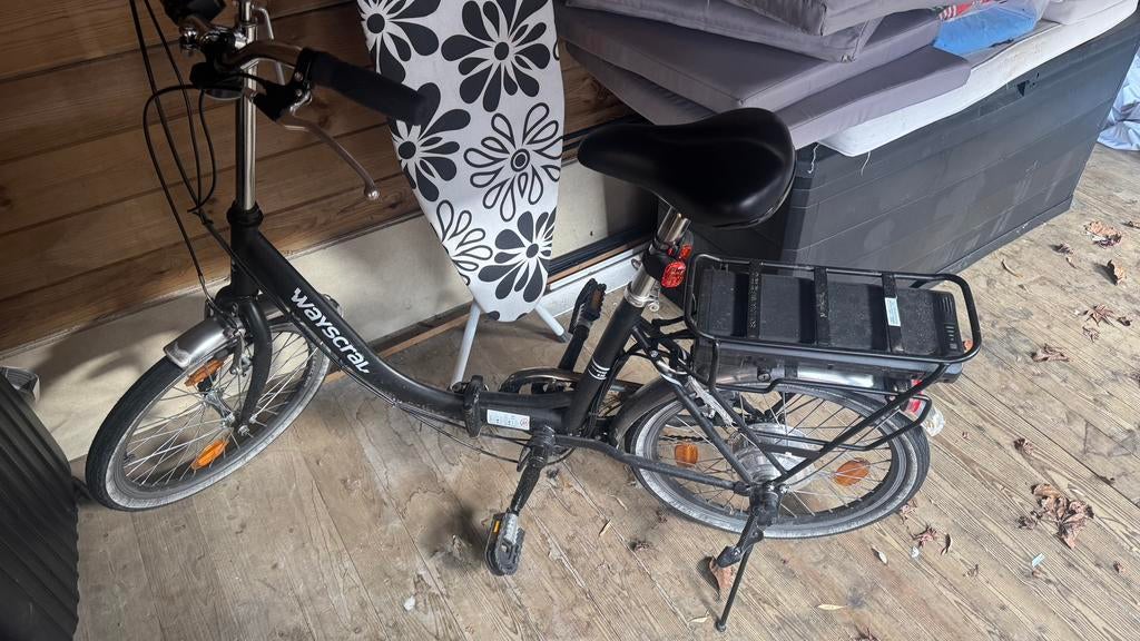 Wayscral plooibaar elektrische fiets, Fietsen en Brommers, Fietsen | Bakfietsen, Ophalen, Gebruikt, Fietsfabriek, Opvouwbaar