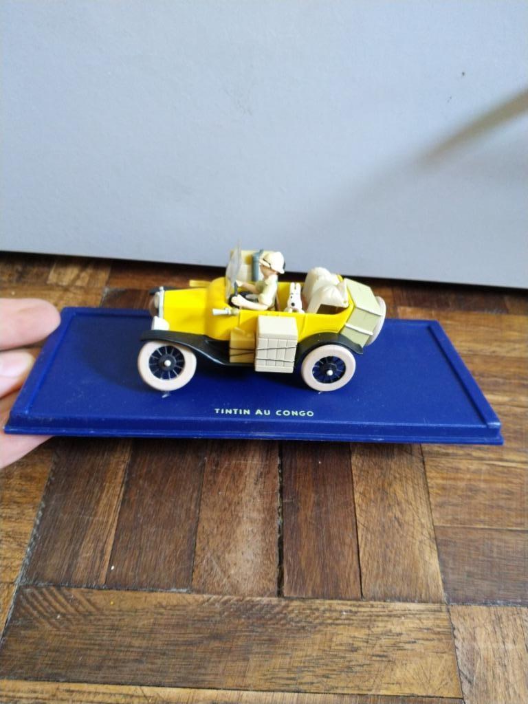 Miniatuur auto van Tintin in Congo met doosje, Verzamelen, Overige Verzamelen, Ophalen, Zo goed als nieuw