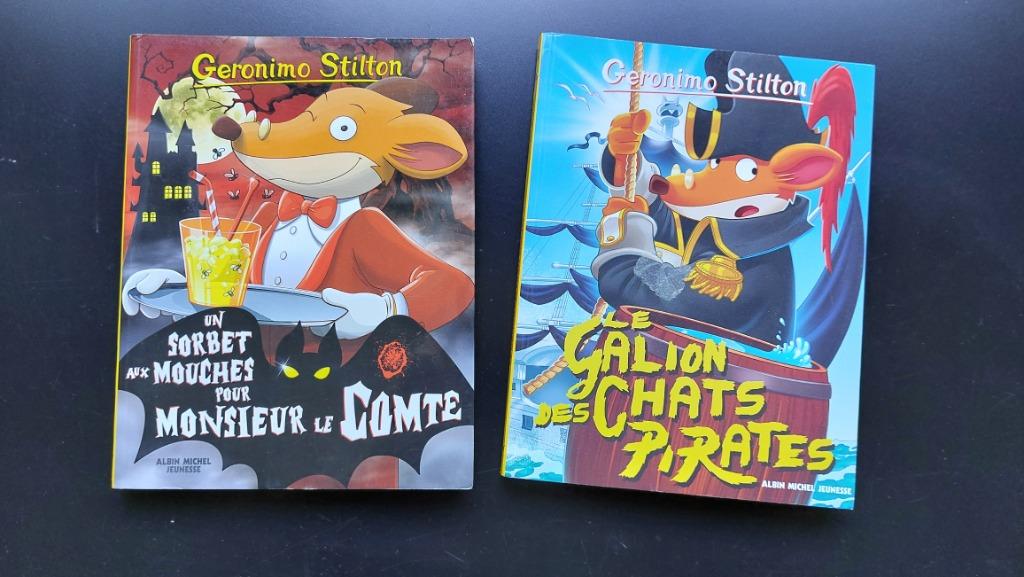 2 boeken Geronimo Stilton - Albin Michel Jeunesse, Ophalen, Zo goed als nieuw