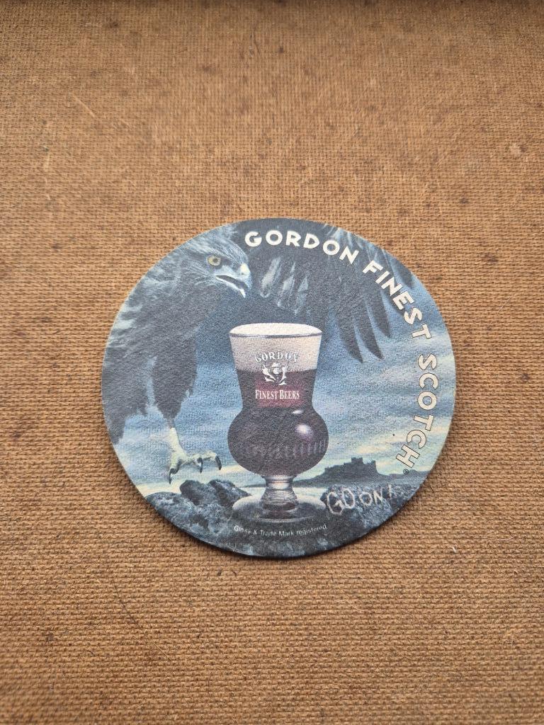 Sous Bock Gordon Finest Scotch, Enlèvement ou Envoi, Utilisé, Sous-bock, Autres marques