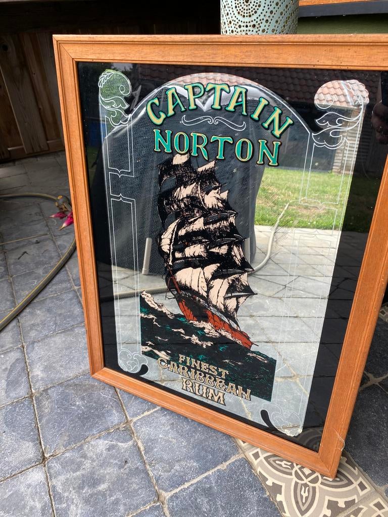 Norton rum spiegel reclame, Antiek en Kunst, Ophalen