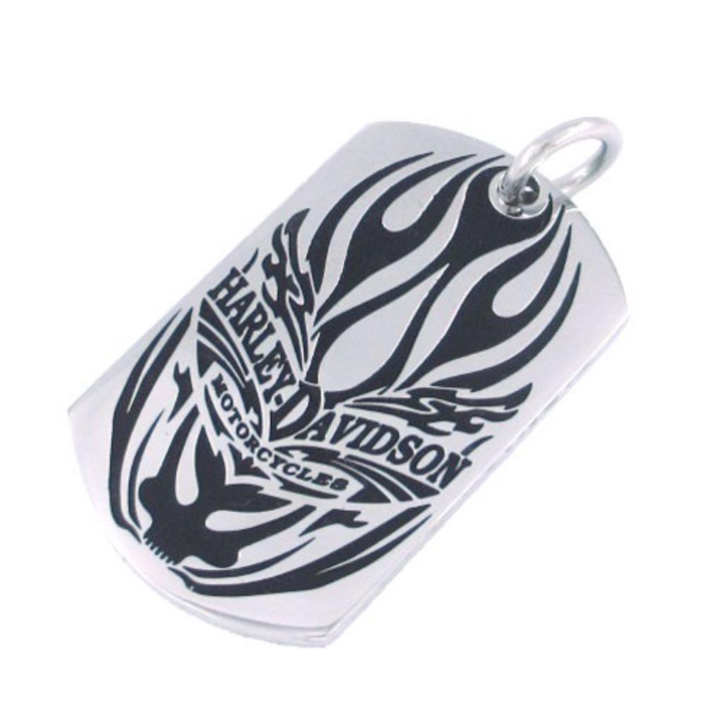 Harley Davidson Flame edelstalen biker dog tag, Handtassen en Accessoires, Ophalen of Verzenden, Nieuw