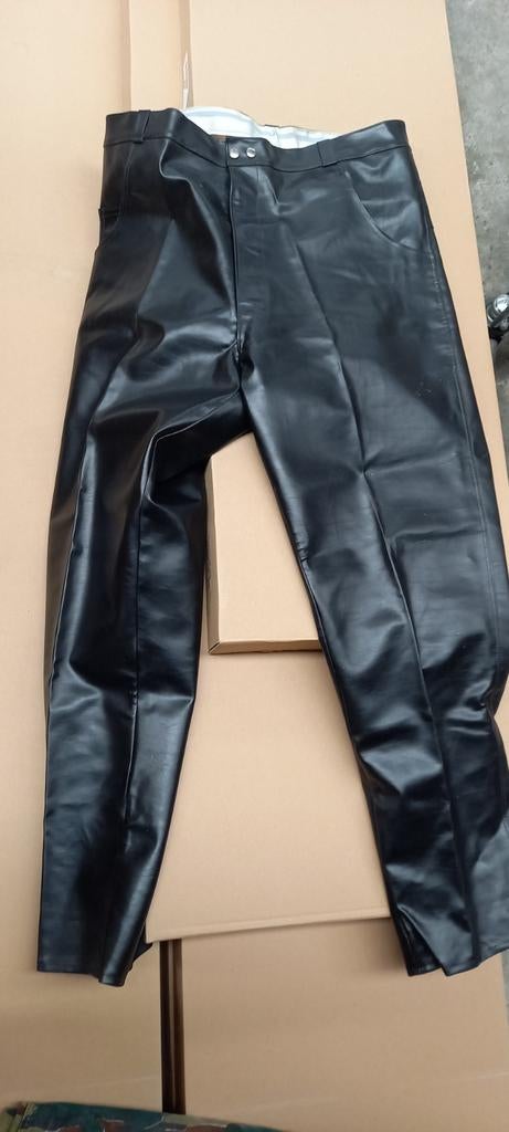 Vintage bikerbroek uit de jaren 1930-1940 met de hand genaai, Kleding | Heren, Ophalen of Verzenden, Zo goed als nieuw, Zwart