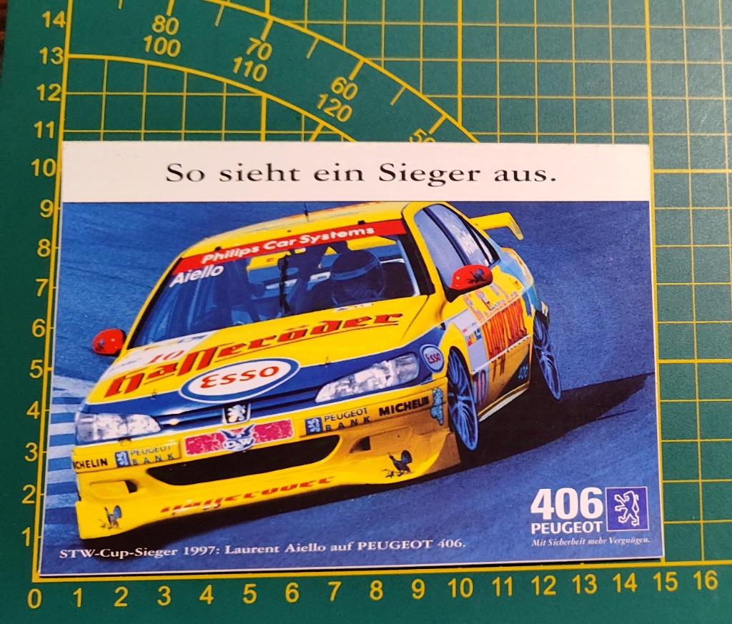 Sticker Peugeot 406 Hasseröder (bier) 1997 STW Cup Aiello, Ophalen of Verzenden