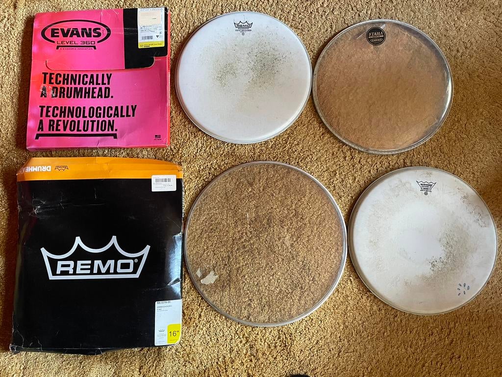 Drumvellen, gebruikt maar nog in degelijke staat, Muziek en Instrumenten, Ophalen of Verzenden, Gebruikt, Drums of Percussie