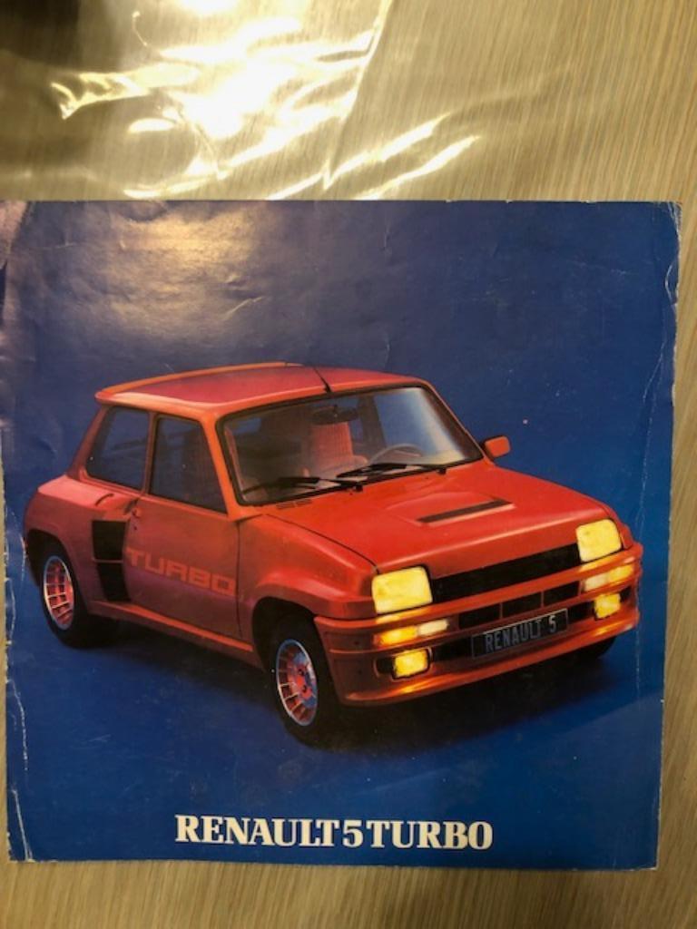 RENAULT R5 TURBO 2 ORIGINEEL PROSPEKT, Enlèvement ou Envoi, Utilisé, Renault
