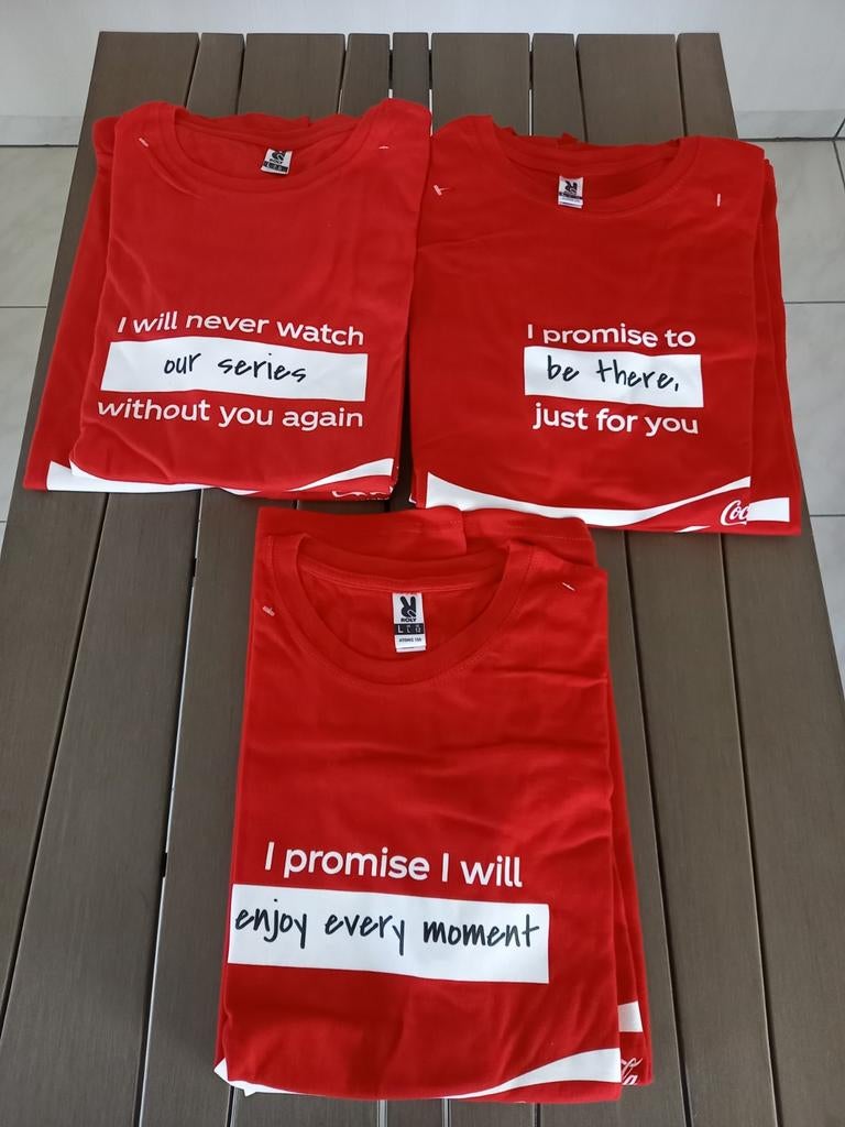 T-shirts verschillende opschriften Coca-Cola, Verzamelen, Ophalen of Verzenden, Nieuw