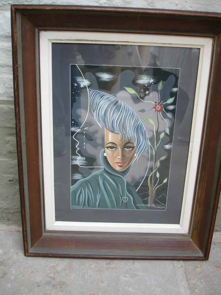 tableau Madeleine Gérard vintage 1955, Enlèvement ou Envoi