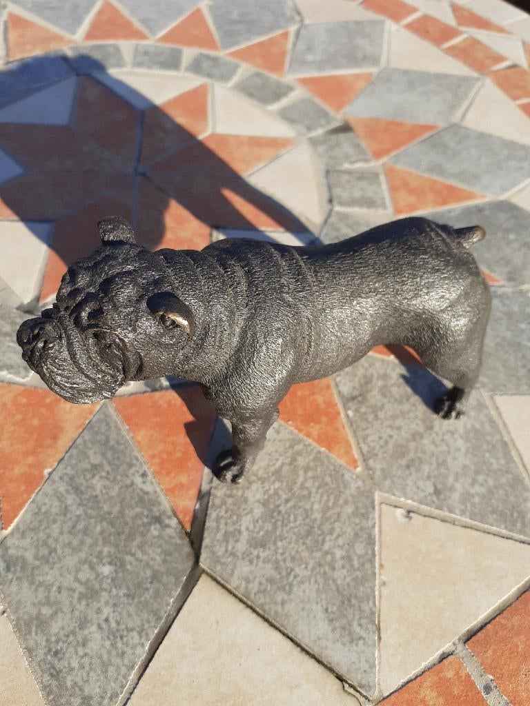 STATUE D'UN BOULEDOGUE ANGLAIS EN BRONZE, Enlèvement ou Envoi, Bronze