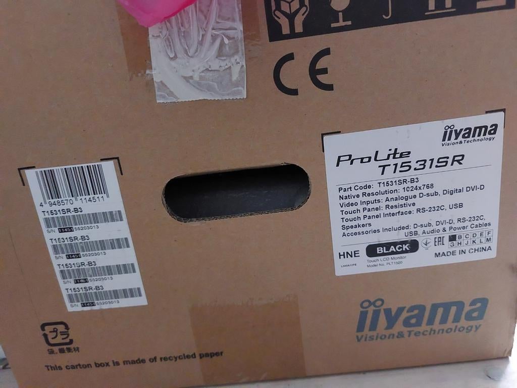 Iiyama ProLite T1531SR-B3, Informatique & Logiciels, Moniteurs, Iiyama, Enlèvement ou Envoi, 5 ms ou plus, Comme neuf