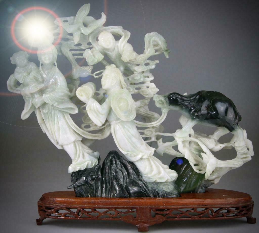 Jade Beeld Boeddha Kwan Yin Guan Yin Museum Antiek, Antiek en Kunst, Ophalen of Verzenden